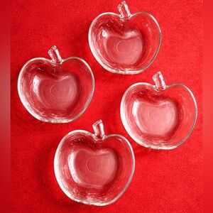 Set of 4 Vintage Atlas Glass Apple Pinch Bowls | Trinket Dishes Teacher Gift